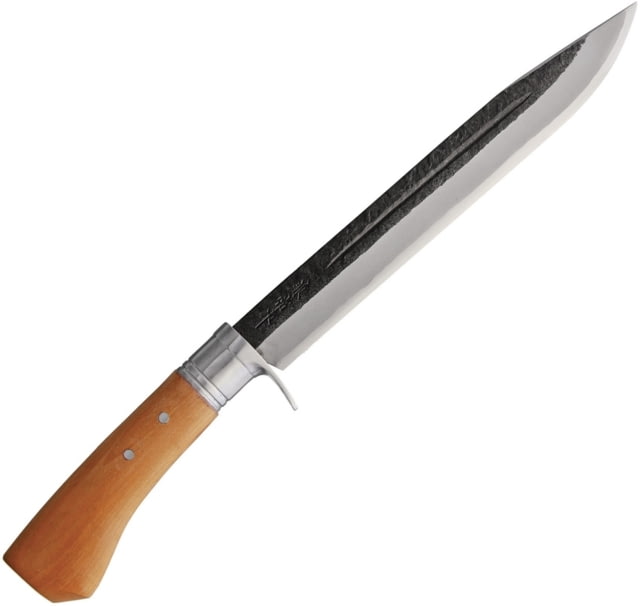 Kanetsune Yama Zakura 240 Kitchen Knives 15.25in Overall 9.5in Blue Steel Blade Cherry Wood Handle SS Guard Magnolia Wood Sheath - Kanetsune