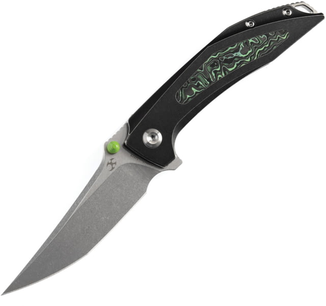 Kansept Knives Baku Linerlock Blk/Grn CF - Kansept Knives