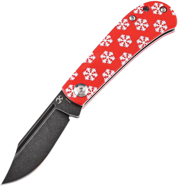 Kansept Knives Bevy Folder Snowflake 2.25 in Folding Knife Red G10 - Kansept Knives