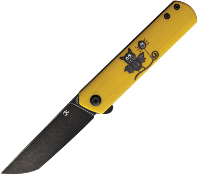 Kansept Knives Foosa Folder Yellow Bat 3.00 in Folding Knife Yellow G10 - Kansept Knives
