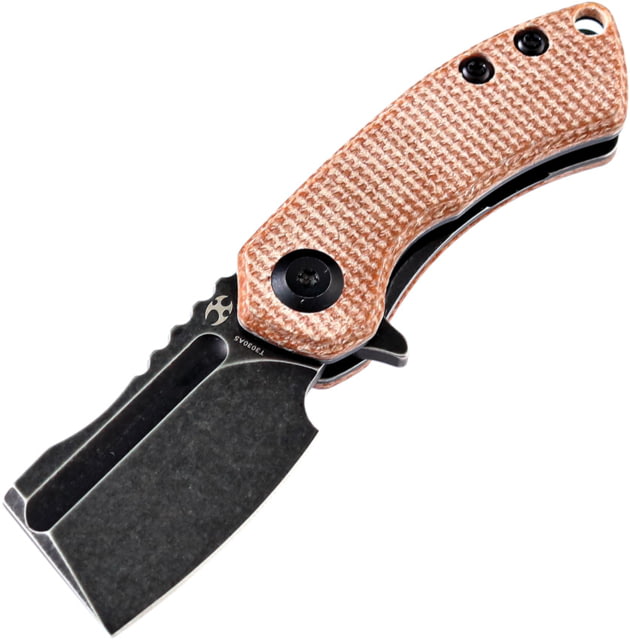 Kansept Knives Mini Korvid Linerlock Micarta 1.50 in Folding Knife Brown micarta