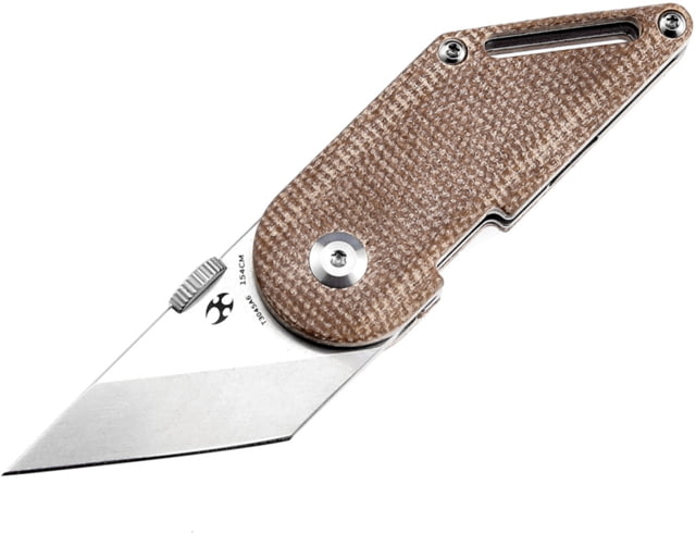 Kansept Knives Pinkerton Dash Linerlock Mic K 1.69 in Folding Knife Brown micarta