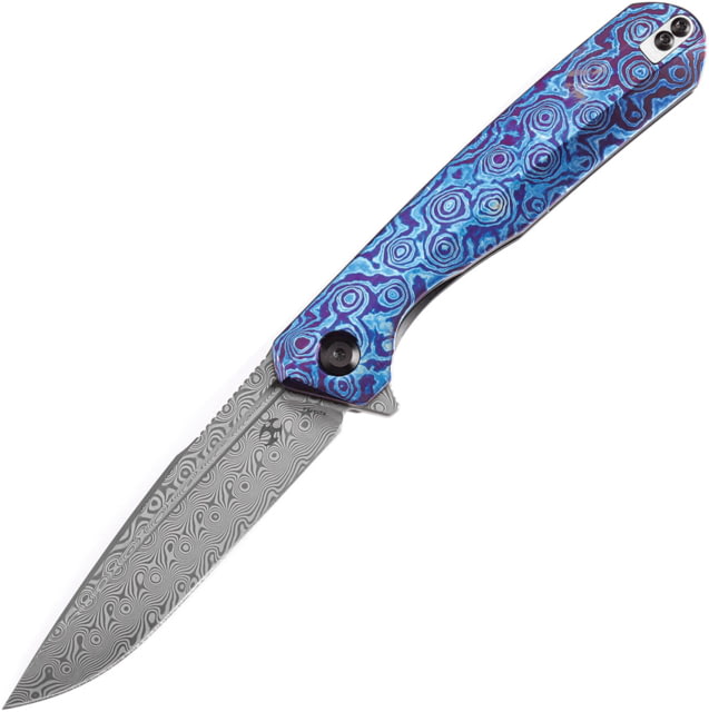 Kansept Knives Qilin Linerlock Dama Timascus - Kansept Knives