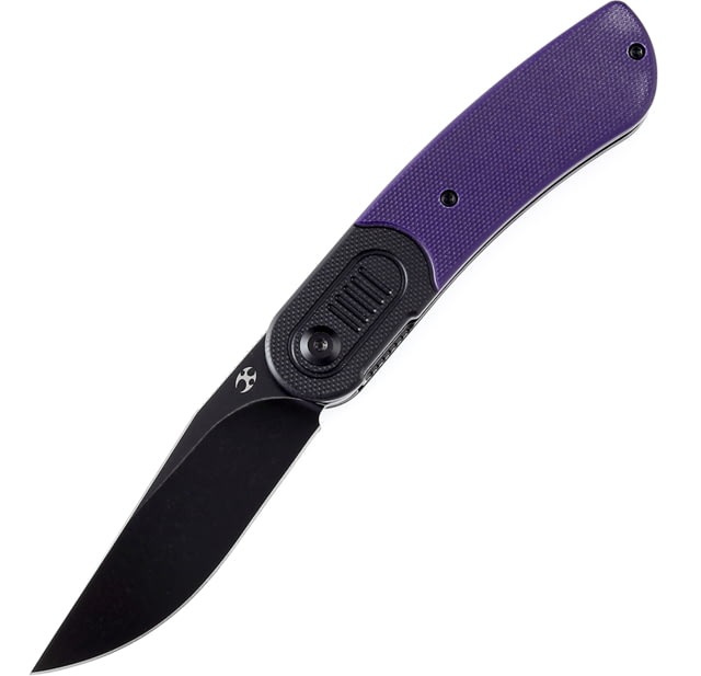 Kansept Knives Reverie Purple G10 Folding Knife 4in Closed 3in Black Stonewash 154CM SS Blade Black/Purple G10 Handle Black Nylon Pouch - Kansept Knives