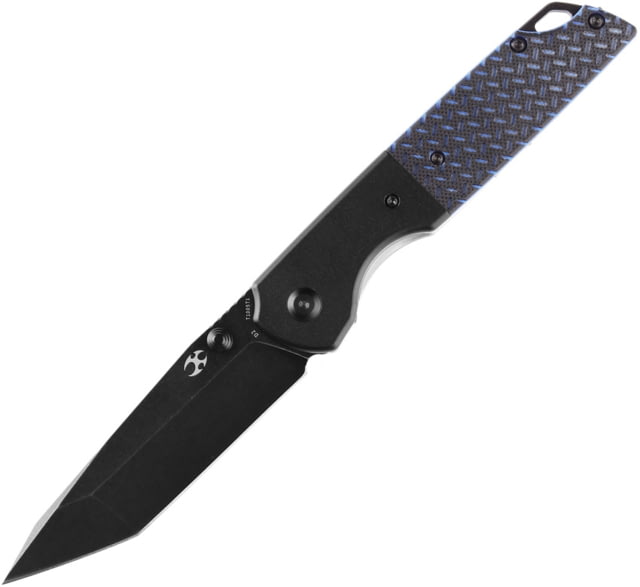 Kansept Knives Warrior Linerlock /K 3.50 in Folding Knife Black and blue G10