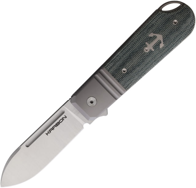Karbon Knives Ahoy Framelock Denim Mic KARB103 - Karbon Knives