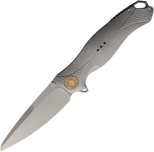 Karbon Knives Buck Horn Linerlock Gray Al - Karbon Knives