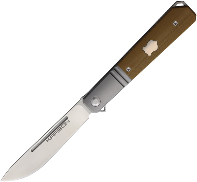 Karbon Knives Flatline Framelock Tan G10 KARB113 - Karbon Knives