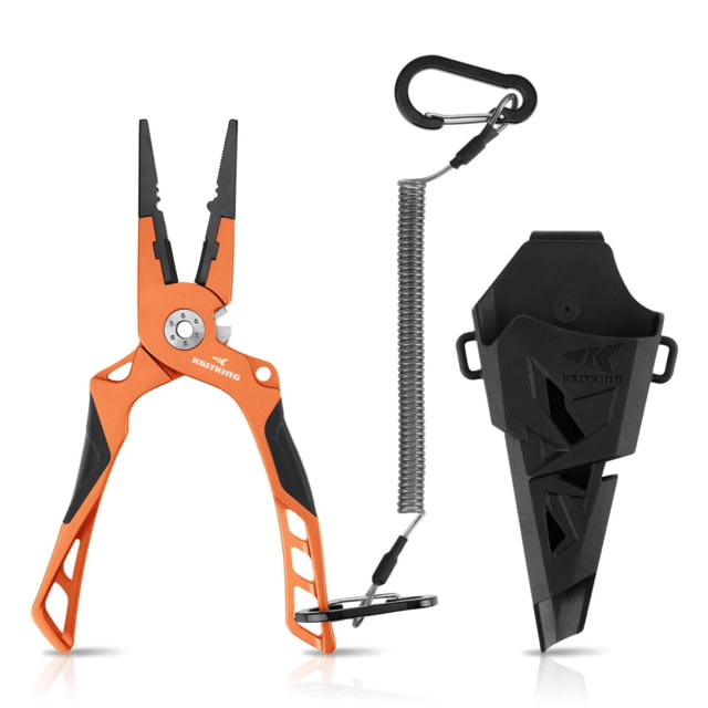 Kast King Gila Aluminum Straight Nose Plier Burnt Orange 7.5in