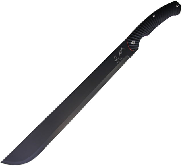 Katz Large Machete Knife 18" black finish stainless blade Black rubberized synthetic handle MCH LG - Katz