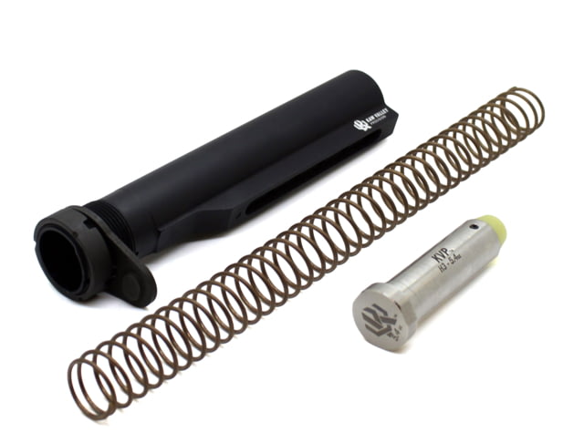 Kaw Valley Precision Kaw Valley Precision 6 Position Mil-Spec Stock Completion Kit w/ SS Buffer 5.4oz Stainless Steel/Black Medium - $61.99 at Optics Planet