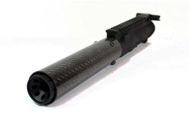 Kaw Valley Precision Carbon Fiber 9mm Complete Barrel Upper Receiver 4.5in Barrel 7.25in CF Handguard XL Linear Compensator Black Medium - Kaw Valley Precision