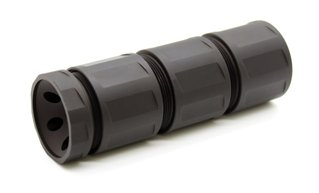 Kaw Valley Precision MACH 3 Modular Linear Compensator Body .223 Caliber/5.56mm/.300 Blk/.350 Legend/.45 ACP 1/2x28 Threads per Inch Black Small - Kaw Valley Precision