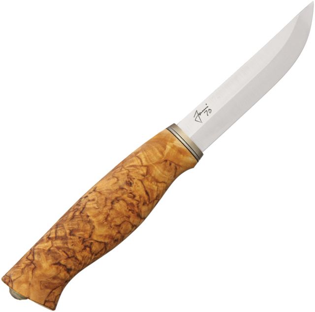Kellam Jouni 70 Fixed Blade Knife 3.625in Curly Birch Handle - Kellam