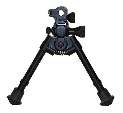 Versa-Pod All Steel Model 51 7-9in Prone Bipod w/Rubber Feet And Universal Adaptor Black
