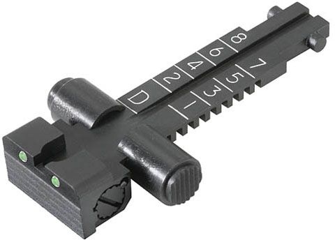 USED Kensight AK-47 Rear Sight Trijicon Tritium Insert Night Sight w/ Adjustable Tangent Black  EDEMO1 Used Condition Fair Scratches - Kensight