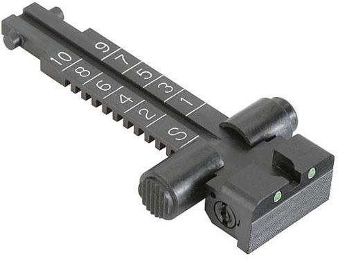 Kensight AK-74 Rear Sight Trijicon Tritium Insert Night Sight w/ Adjustable Tangent Black - Kensight