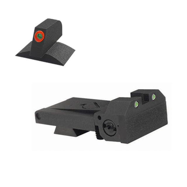 Kensight Bomar BMCS Beveled Blade Adjustable Target 1911 Rear Night Sight Set Orange - Kensight