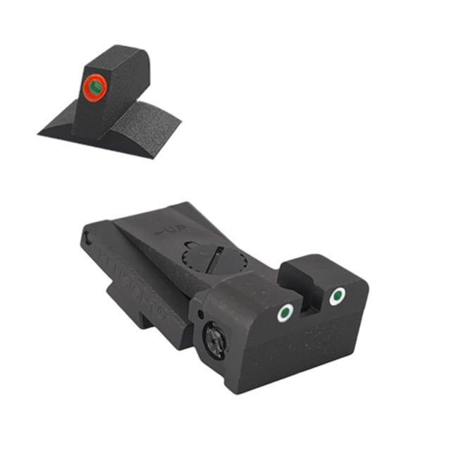 Kensight Bomar BMCS .120in Deep Notch 1911 Tritium Pistol Night Sight Orange Black - Kensight