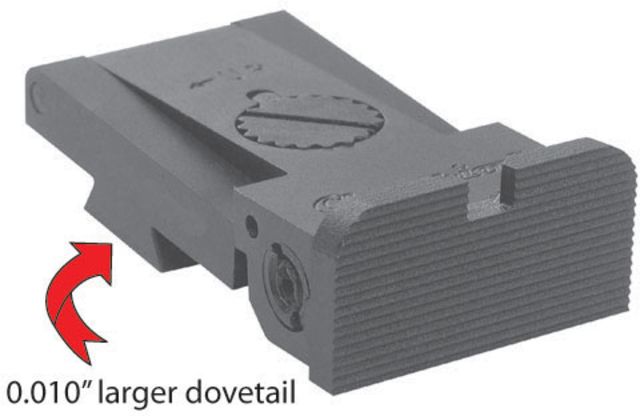 USED Kensight BoMar BMCS Adjustable Target 1911 Rear Sight Fully Serrated Sight Blade - Rounded Corners Black  EDEMO1 Used Condition Fair - Kensight