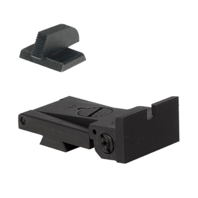 Kensight Bomar BMCS Adjustable Square Serrated Blade Pistol Sight 1911 Rear/Front Black - Kensight