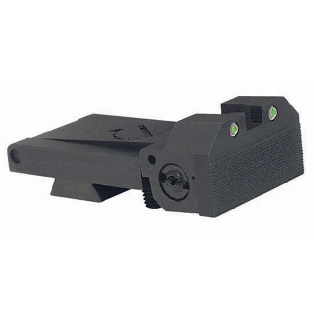 Kensight Bomar BMCS Beveled Blade Tritium Pistol Night Sight w/Deep Sight Notch 0.120in Rear w/Arctic White Outlines Black - Kensight