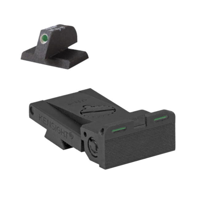 Kensight Bomar BMCS Adjustable Target 1911 Rear Night Sight Set Black - Kensight