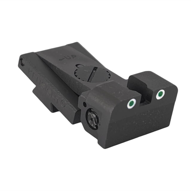 Kensight Bomar BMCS Tritium Adjustable Rear Night Sight w/Arctic White Outlines Black - Kensight
