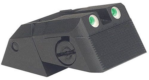 Kensight DAS 1911 Defense Adjustable Rear Sight Tritium Insert Night Sight w/ Serrated Blade Fully Adjustable Black