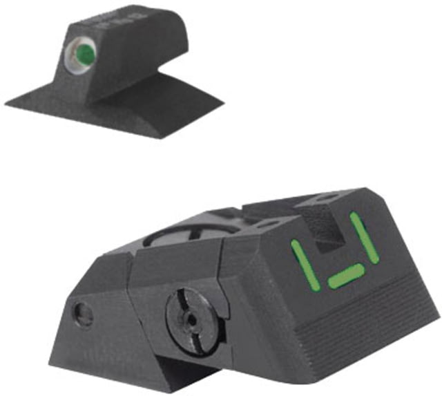 Kensight DAS Serrated Blade Adjustable Rear 1911 Night Sight inUin Shaped Tritium Black - Kensight