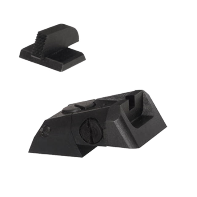 Kensight DAS Contoured Profile Serrated Recessed Blade Pistol Sight 1911 Rear/Front Black - Kensight