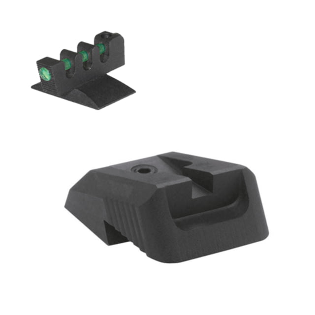 Kensight DFS Contoured Profile Fiber Optic Pistol Sight 1911 Rear/Front Black - Kensight