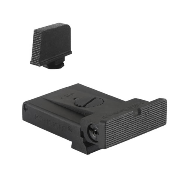 Kensight Adjustable Square Blade Pistol Sight Glock Rear 0.330in Tall Black - Kensight
