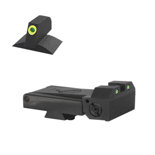 Kensight Kimber Adjustable Sight Set w/Rounded Blade Green