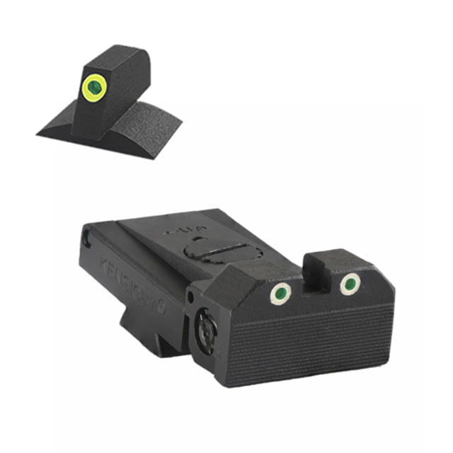 Kensight LPA TRT Contoured Tritium Pistol Night Sight Green Black - Kensight