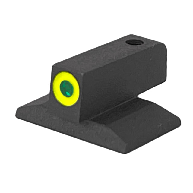 Kensight ProGlo Contoured Flat Base Tritium Pistol Night Sight Front 0.200in Tall Green Outline Black - Kensight