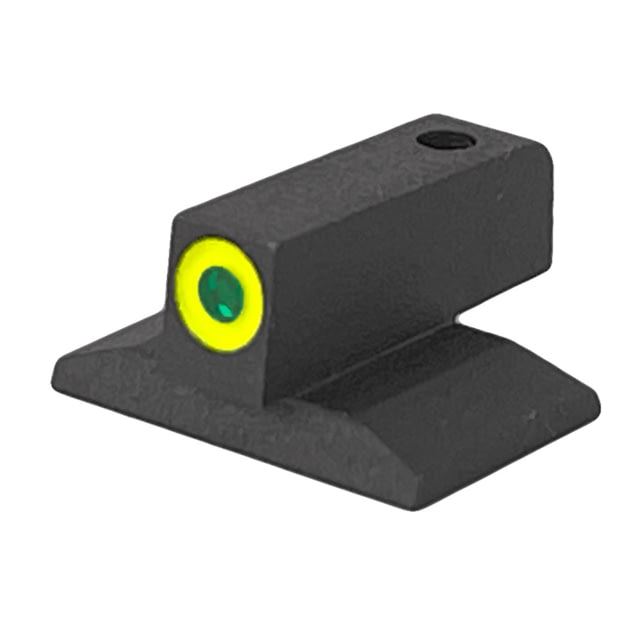Kensight ProGlo Contoured Flat Base Tritium Pistol Night Sight Front 0.150in Tall Green Outline Black - Kensight