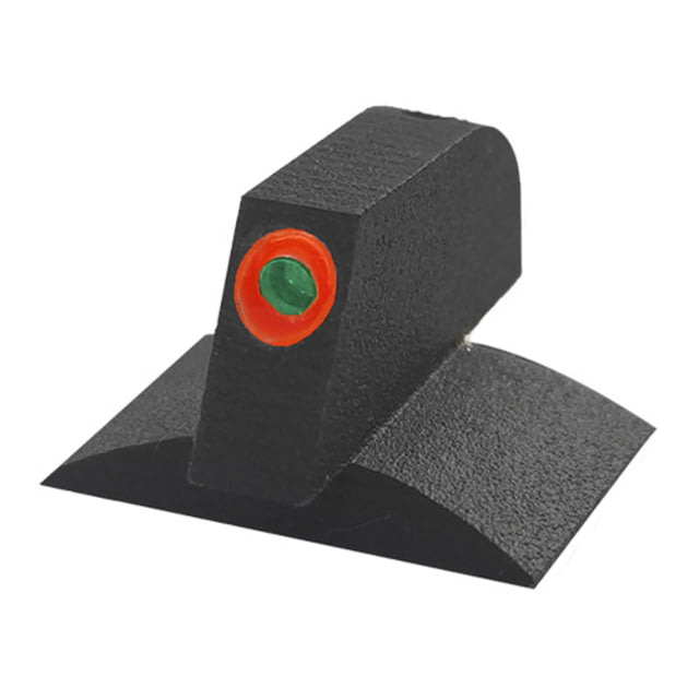 Kensight ProGlo Contoured Base Ramped Tritium Pistol Night Sight 0.150in Tall Front Orange Outline Black - Kensight
