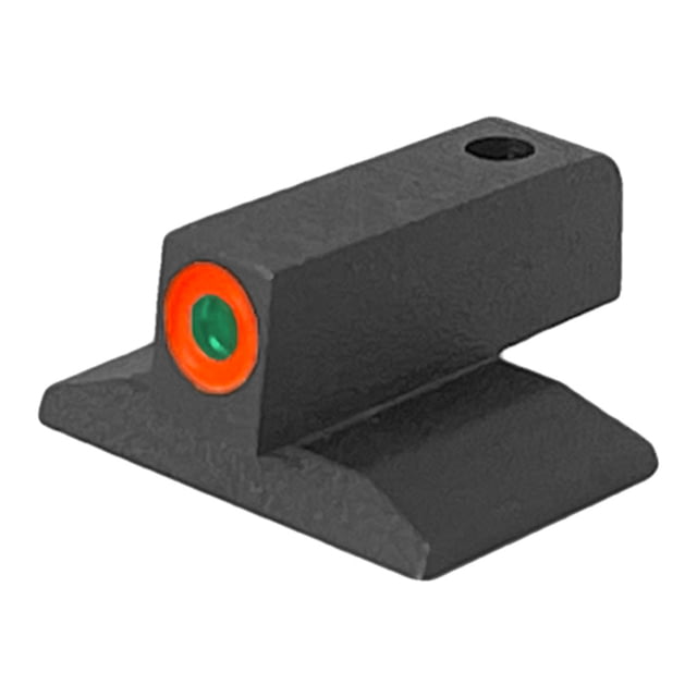 Kensight ProGlo Contoured Flat Base Tritium Pistol Night Sight 0.210in Tall Orange Outline Black - Kensight