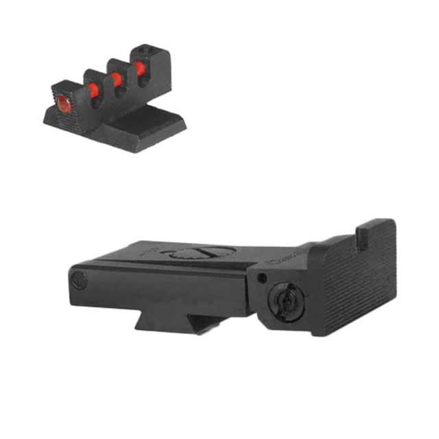 Kensight Ruger SR1911 Target Flat Base Sight Set w/Rounded Blade Black - Kensight
