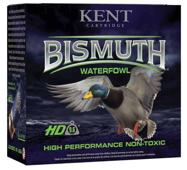 t Cartridge Bismuth Waterfowl 12 Gauge 1 3/8oz 3in 4 Size Shotgun 25 Rounds Ammo