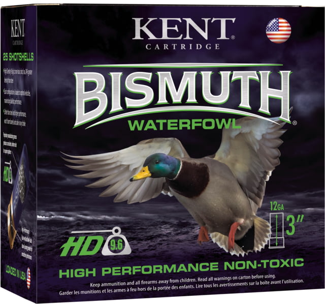 t Cartridge Bismuth Waterfowl 12 Gauge 1 3/8oz 3in 5 Size Shotgun 25 Rounds Ammo