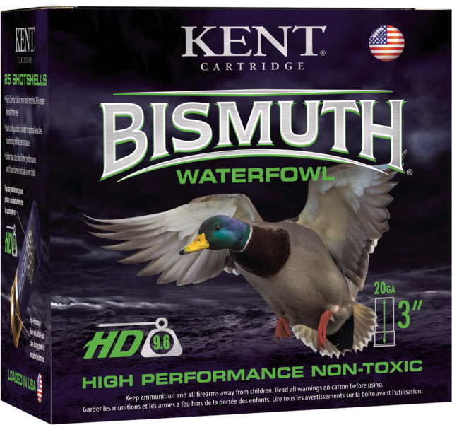 t Cartridge Bismuth Waterfowl 20 Gauge 1 Oz 3in Shotgun 25 Rounds Ammo