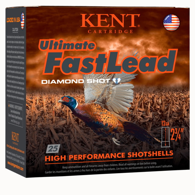Kent Cartridge Ultimate Fast Lead 12 Gauge 1 1/2 Oz 2.75in 6 Shot Shotgun Ammo 25 Rounds