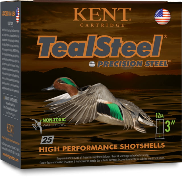 t Cartridge TealSteel Precision Steel 12 Gauge 1 1/4oz 3in 5 Shot Shotgun 25 Rounds Ammo