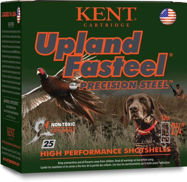 t Cartridge Upland Fasteel 12 Gauge 1 1/8 Oz 2.75in 6 Size Shotgun 25 Rounds Ammo