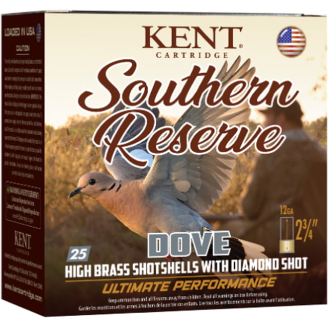 Kent Southern Reserve Dove Load 12 Gauge 1 1/8 Oz 2 3/4 In Shotgun Ammo 7.5# 25 Rounds 1103090 t Southern Reserve Dove Load 12 Gauge 1 1/8 Oz 2 3/4 In Shotgun 7.5# 25 Rounds 1103090 Ammo