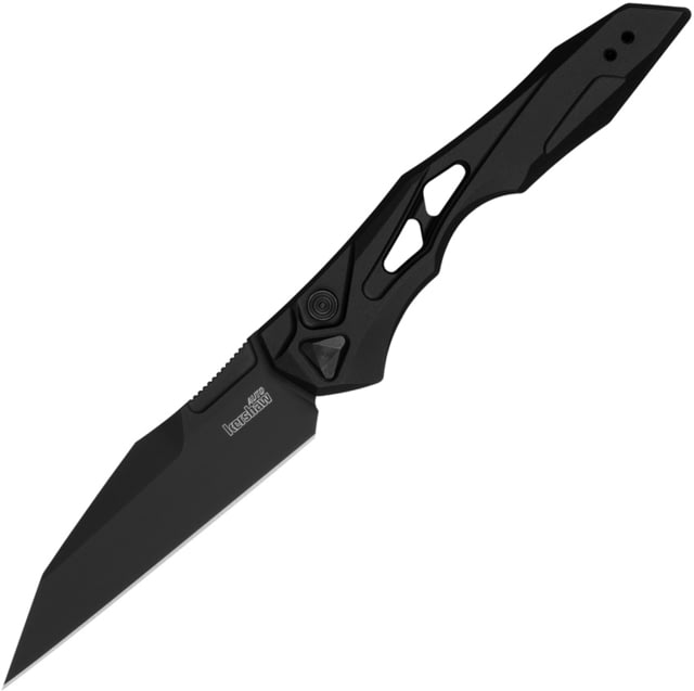 Kershaw Auto Launch 13 Button Lock Folding Knife 3.5in CPM 154 Black Plain Wharncliffe Blade Black 6061-T6 Aluminum Handle
