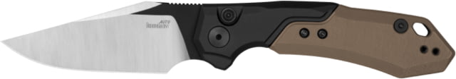Kershaw Auto Launch 19 Automatic Folding Knife 3.3in CPM 154 Clip Point Blade Black Cerakote Earth Brown/Black Handle