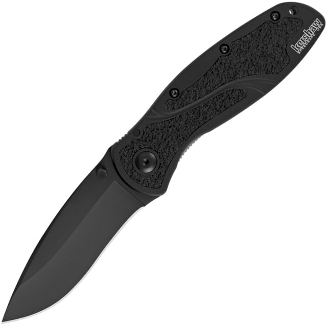 Kershaw Blur Linerlock Second Assisted Opening Folding Knife 3.38 in Stainless Steel Black Anodized Aluminum Handle - Kershaw